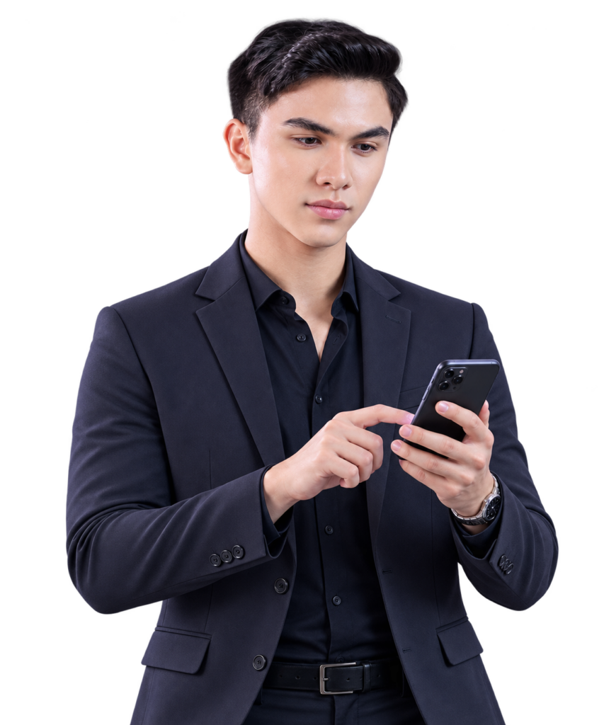 Pageant organizer using PageantXero on a phone